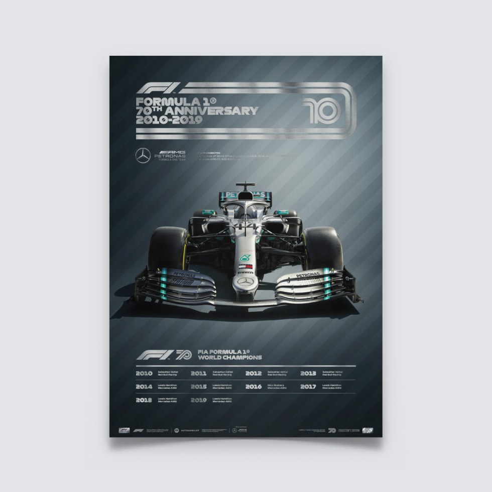 FORMULA 1® DECADES - 2010s Mercedes-AMG Petronas F1 Team | Collectors Edition - Plakáty Collector´s Edition