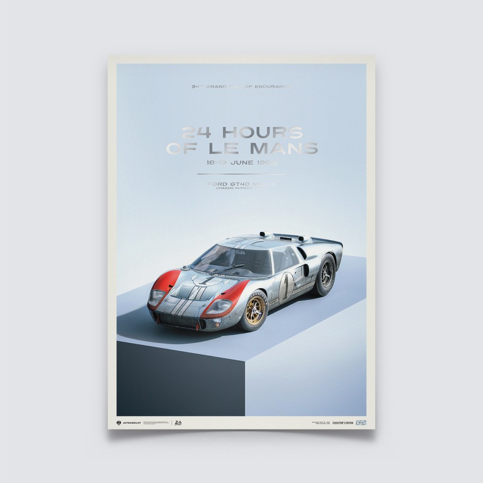 Ford GT40 - P/1015 - 24H Le Mans - 1966 | Collector’s Edition - Plakáty Collector´s Edition