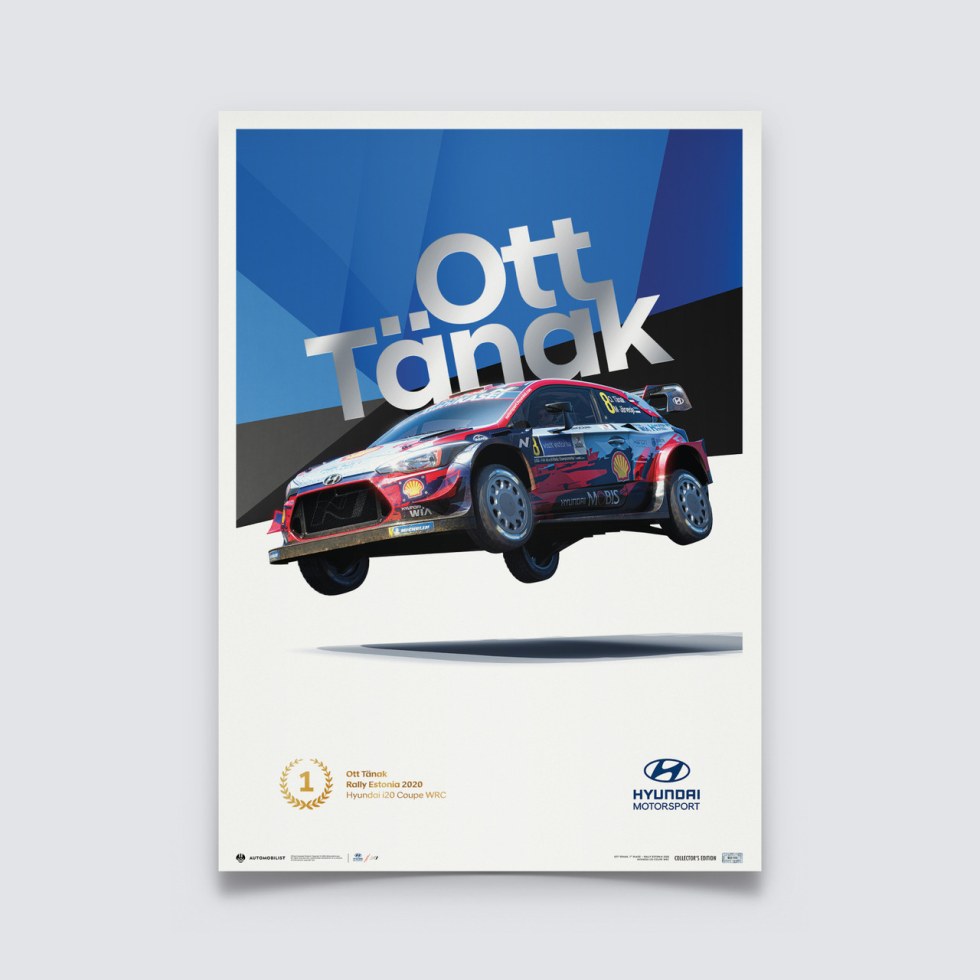 Hyundai Motorsport - Rally Estonia 2020 - Ott Tänak | Collectors Edition - Plakáty Collector´s Edition