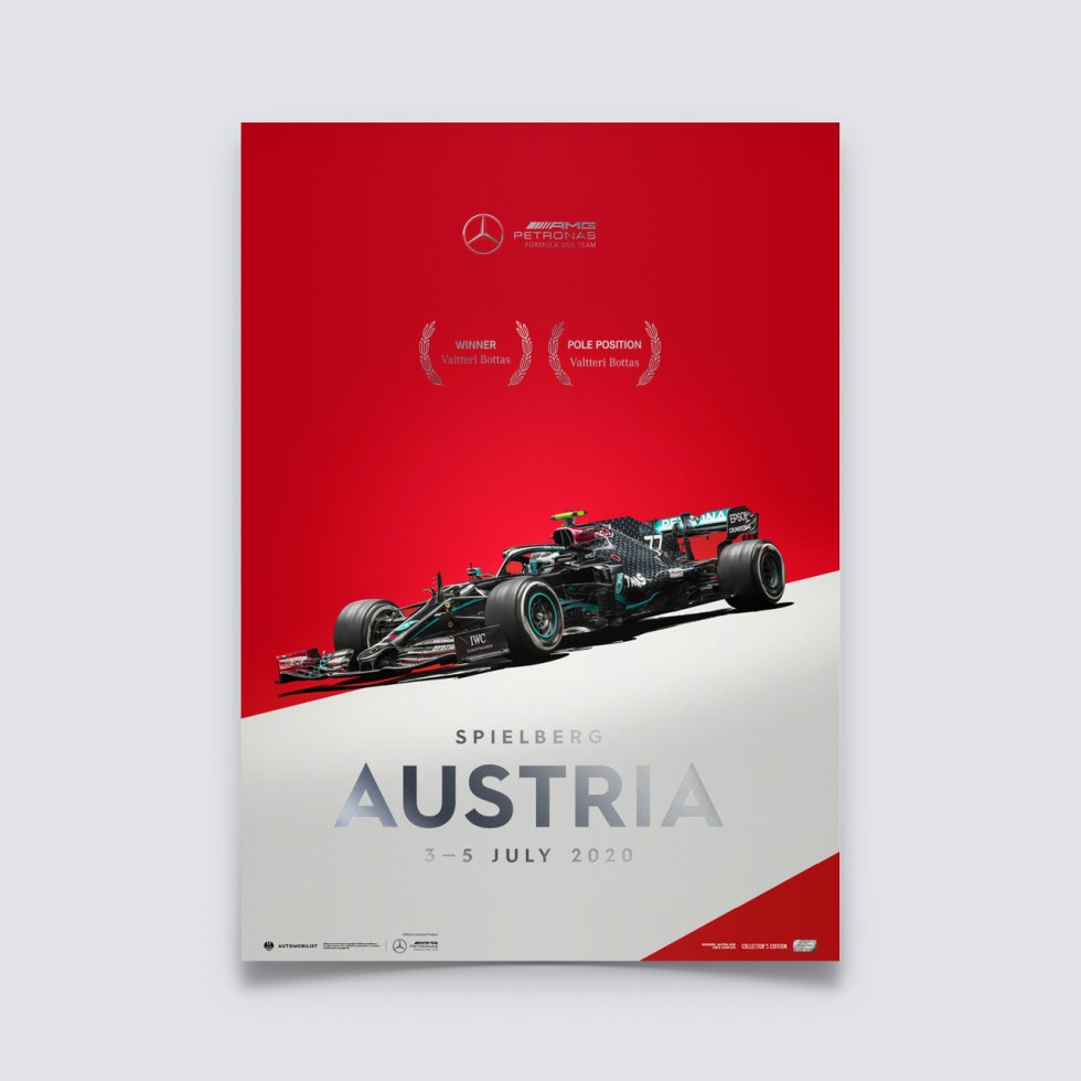 Mercedes-AMG Petronas F1 Team - Austria 2020 - Valtteri Bottas | Collectors Edition - Plakáty Collector´s Edition