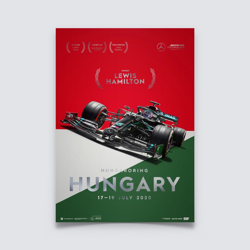 Mercedes-AMG Petronas F1 Team - Hungary 2020 - Lewis Hamilton | Collectors Edition - Plakáty Collector´s Edition