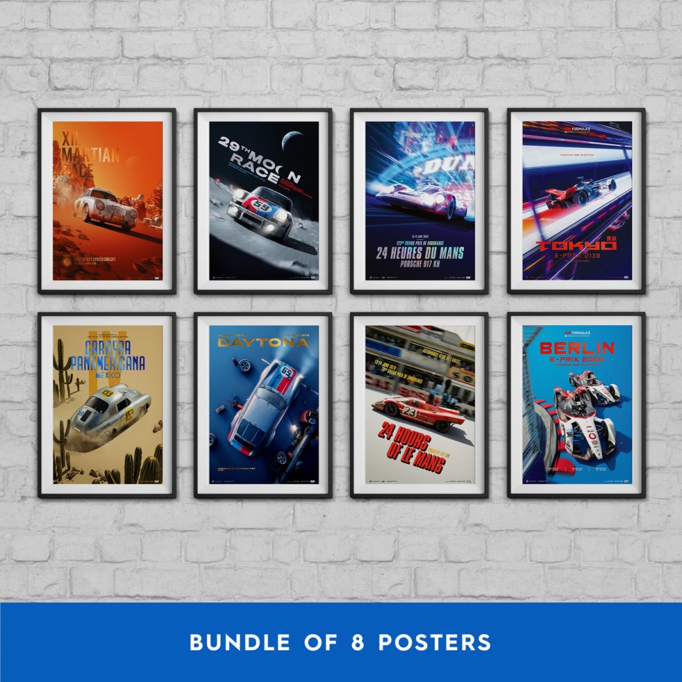 Automobilist Posters | Porsche - Past and Future Collection | 8 Posters | Collector´s Edition - Plakáty Collector´s Edition