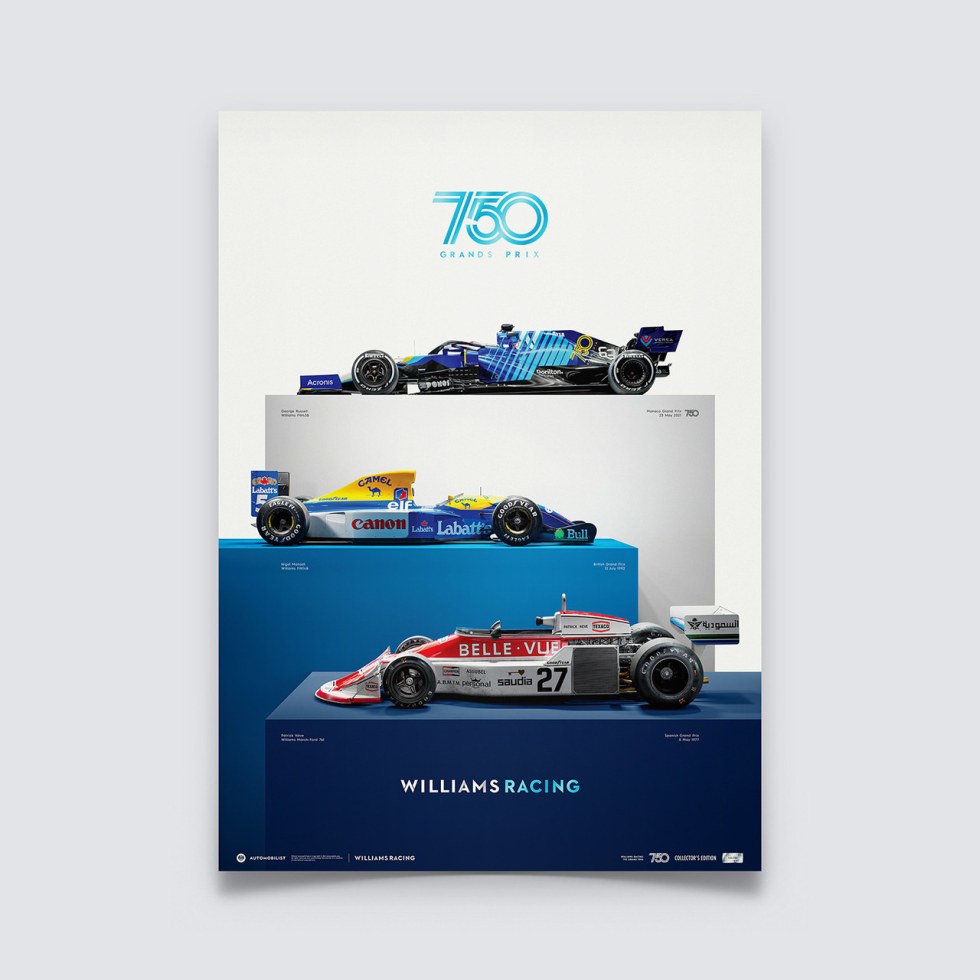Williams Racing - 750 Grands Prix | Collector’s Edition - Plakáty Collector´s Edition