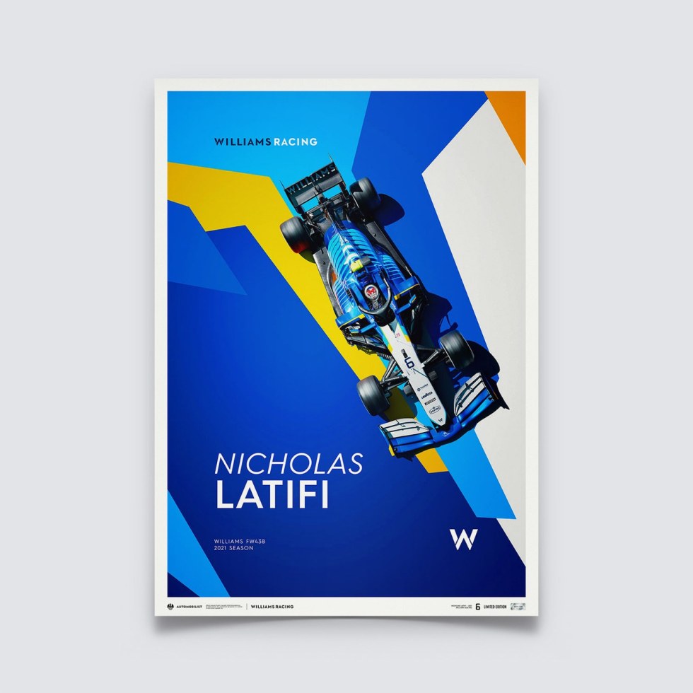 Williams Racing - Nicholas Latifi - 2021 | Limited Edition - Plakáty Collector´s Edition