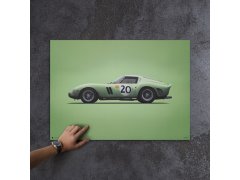 Automobilist Posters | Ferrari 250 GTO - Colours of Speed - 24 Hours of Le Mans - 1962 - Green | Unlimited Edition 5