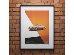 Automobilist Posters | Porsche 911 RS - 1973 - Orange, Mini Edition, 21 x 30 cm 2