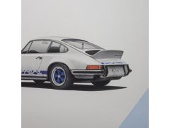 Automobilist Posters | Porsche 911 RS - 1973 - White, Classic Edition, 40 x 50 cm 4