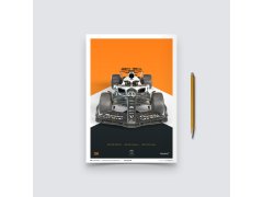 Automobilist Posters | McLaren Formula 1 Team - Oscar Piastri - The Triple Crown Livery - 60th Anniversary - 2023, Small, 21 x 30 cm