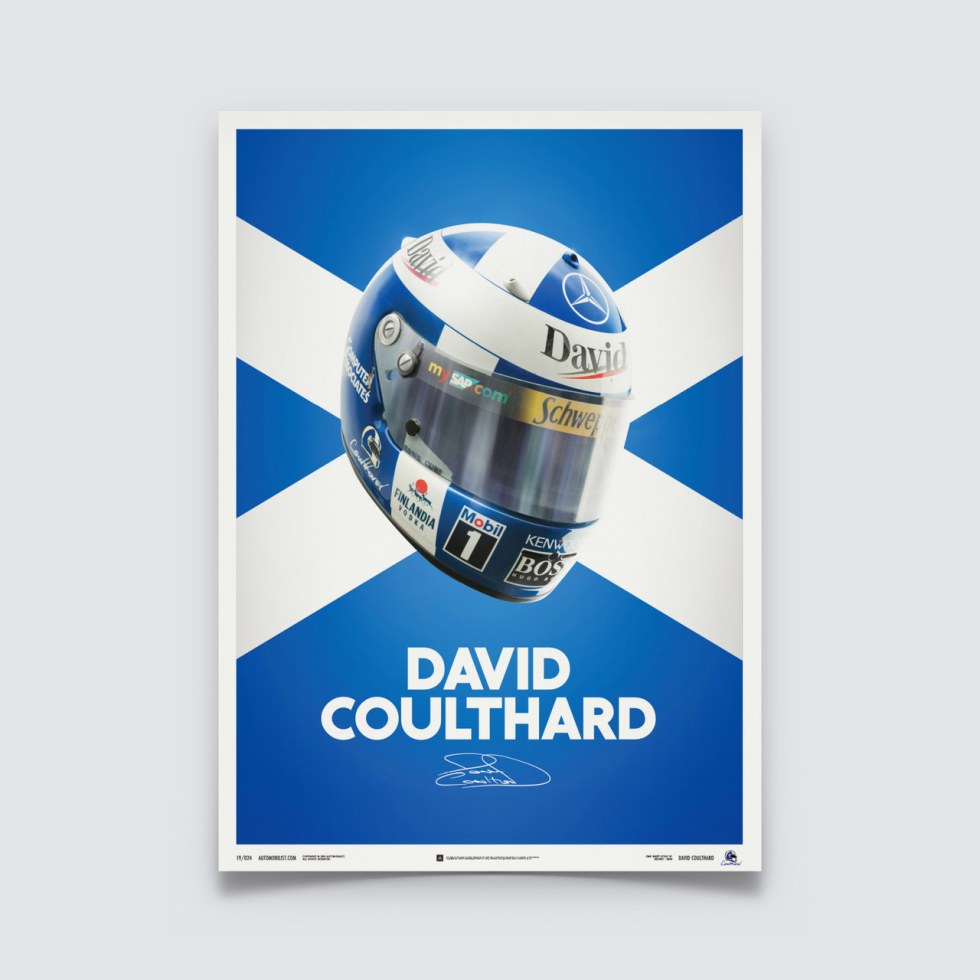 David Coulthard - Helmet - 2000 - Poster - Plakáty Unlimited Edition
