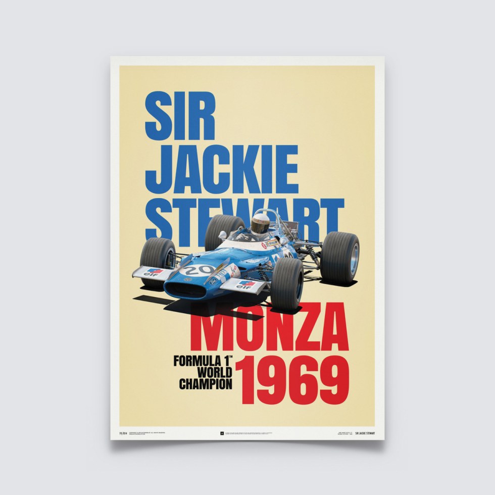 Matra MS80 - Sir Jackie Stewart - Monza Victory - 1969 - Poster - Plakáty Unlimited Edition