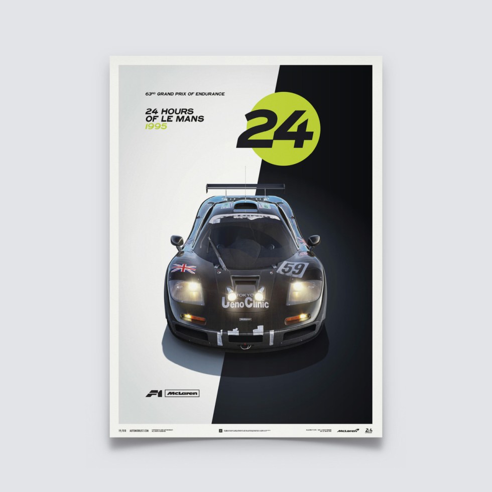 McLaren F1 GTR - 24h Le Mans - Poster - Plakáty Unlimited Edition