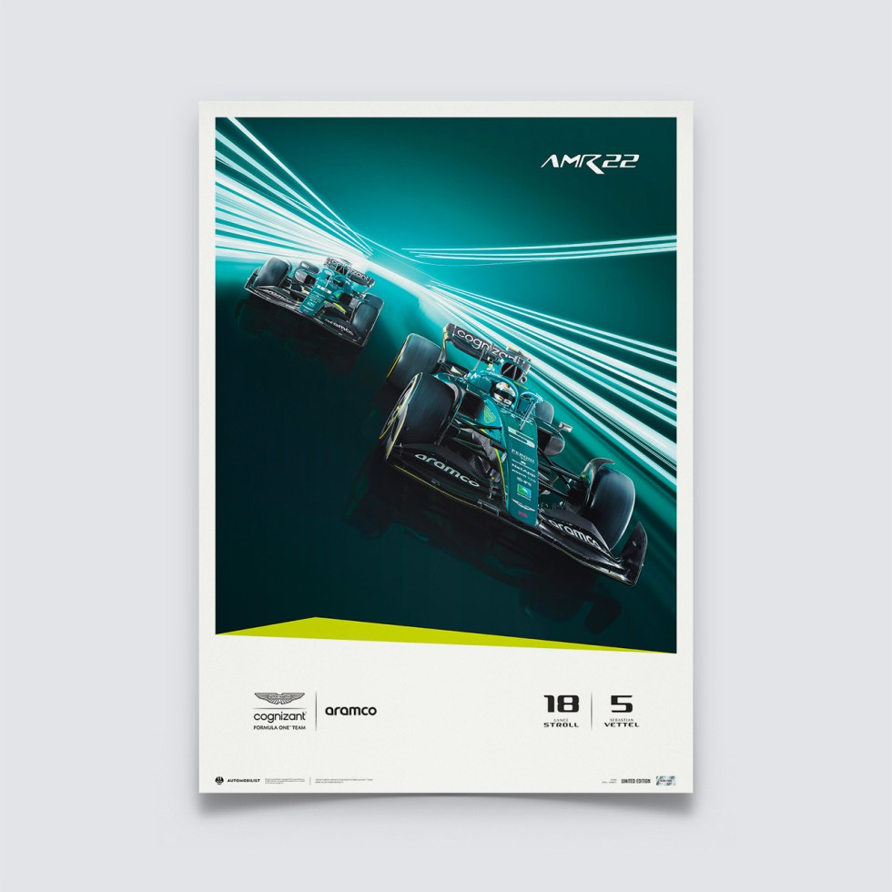 Automobilist Posters | Aston Martin Aramco Cognizant Formula 1 Team - Season - 2022 | Limited Edition - Plakáty Limited Edition