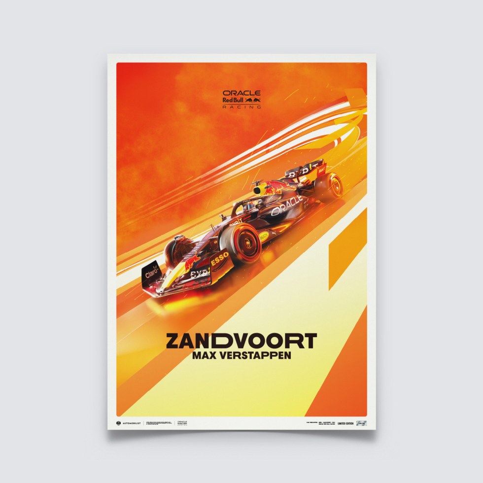 Automobilist Posters | Oracle Red Bull Racing - Max Verstappen - Dutch Grand Prix - 2022, Limited Edition of 1000, 50 x 70 cm - Plakáty Limited Edition