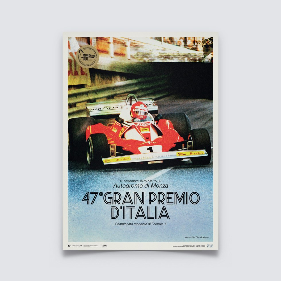 Automobilist Posters | Monza Circuit - 100 Years Anniversary - 1976 | Limited Edition - Plakáty Limited Edition