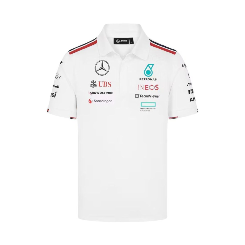 Mercedes AMG Petronas F1 pánské týmové polo tričko - Muži polokošile a košile