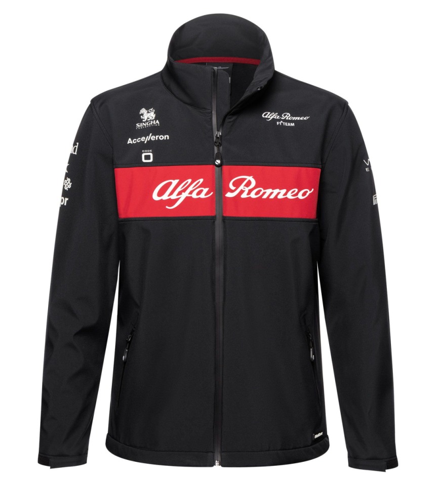 Alfa Romeo Racing pánská bunda softshell official black F1 Team 2023 - Alfa Romeo Racing mikiny, bundy
