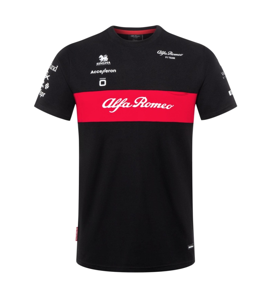 Alfa Romeo Racing pánské tričko official black F1 Team 2023 - Alfa Romeo Racing trička, polo trička, košile