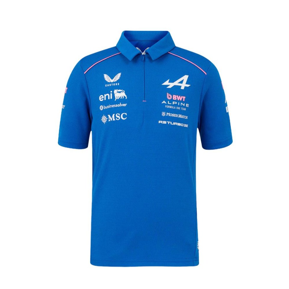 Alpine F1 2026 pánské týmové polo tričko modré - Alpine pánská trička