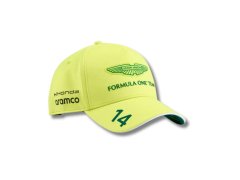 Aston Martin F1 2026 týmová kšiltovka Fernando Alonso #14 - limetková