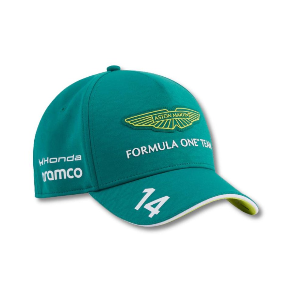 Aston Martin F1 2026 týmová kšiltovka Fernando Alonso #14 - zelená - Aston Martin kšiltovky a&nbsp;čepice