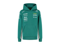 Aston Martin dětská mikina s&nbsp;kapucí official Teamline Replica green F1 Team 2025