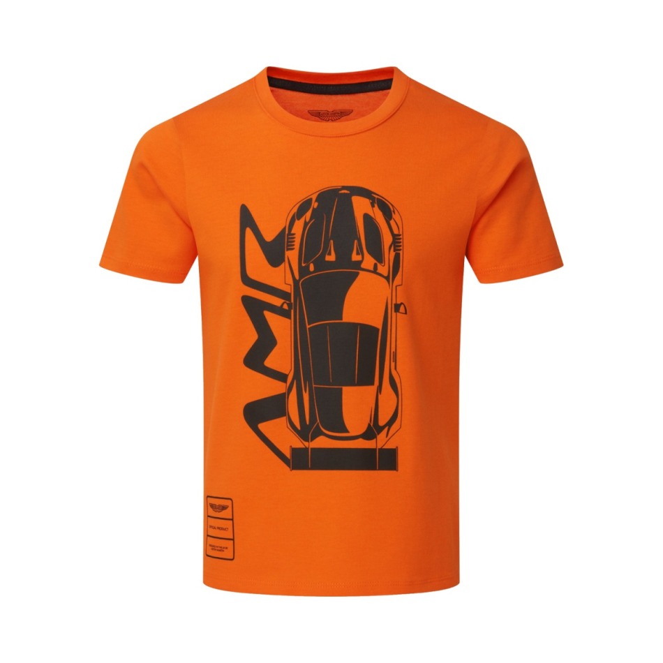 Aston Martin dětské tričko AMR Graphic orange 2026 - Aston Martin dětské oblečení