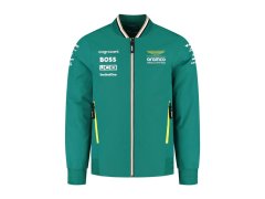 Aston Martin pánská bunda Bomber official Teamline Replica green F1 Team 2025