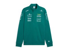 Aston Martin pánská mikina Half Zip green official Teamline Replica F1 Team 2026