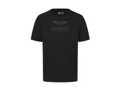 Aston Martin pánské tričko Logo Stealth black F1 team 2024
