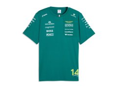 Aston Martin pánské tričko Fernando Alonso #14 green official Teamline Replica F1 Team 2026