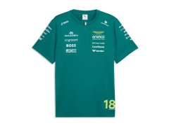 Aston Martin pánské tričko Lance Stroll #18 green official Teamline Replica F1 Team 2026