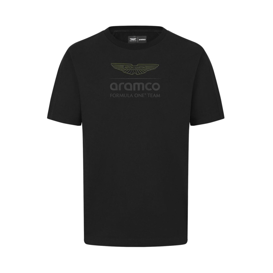Aston Martin pánské tričko Logo Stealth black F1 team 2024