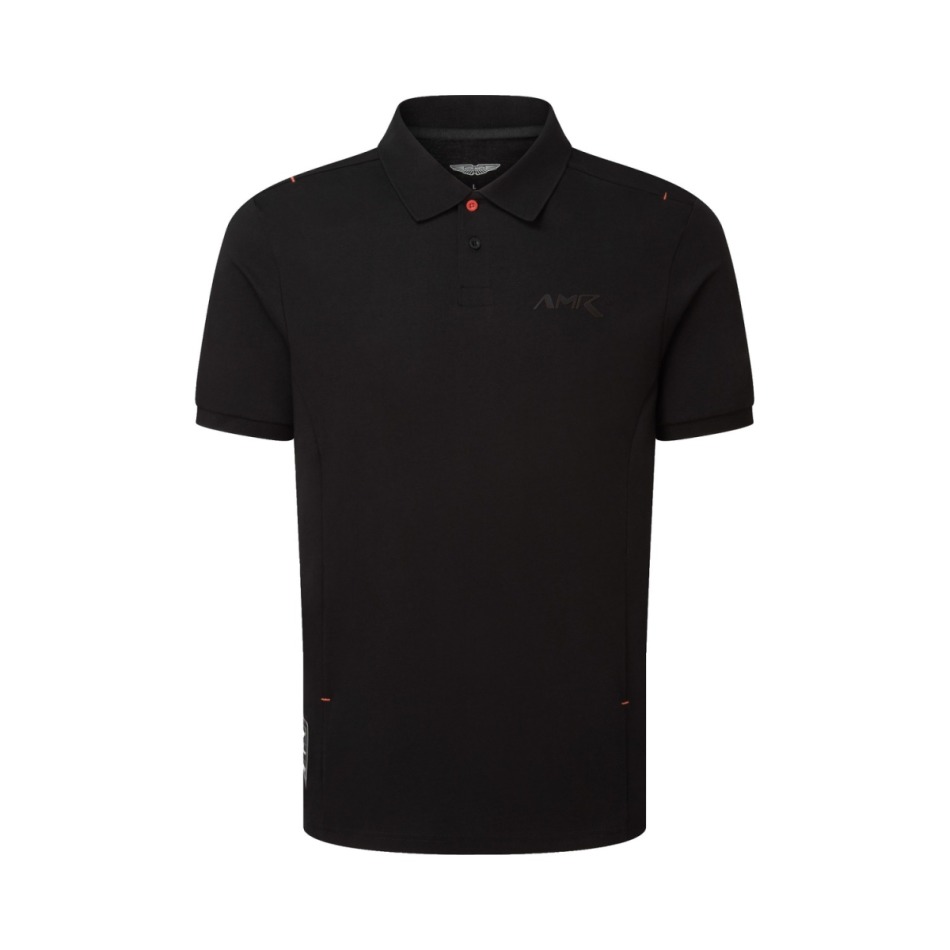 Aston Martin pánské polo tričko AMR Logo black 2026 - Aston Martin trička, polo trička, košile