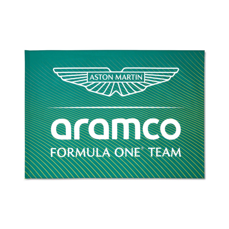 Aston Martin vlajka Logo green F1 Team 2024 - Aston Martin vlajky, plakáty