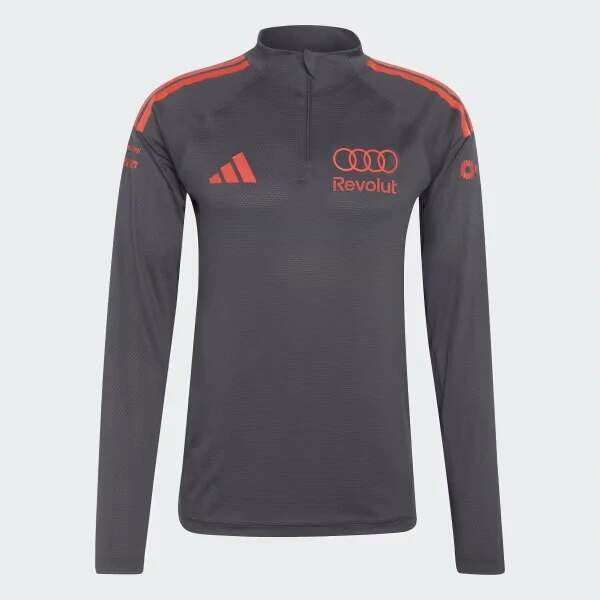 Audi F1 pánská mikina 1/4 Zip mechanic grey F1 Team 2026 - Audi mikiny, bundy