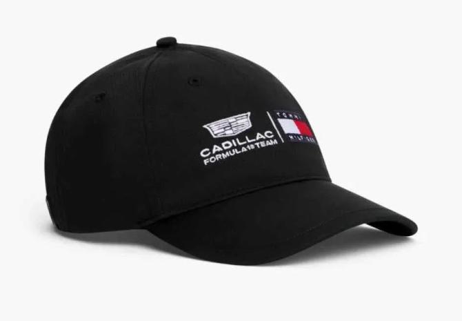 Cadillac F1 Team Cadillac F1 2026 týmová kšiltovka Tommy Hilfiger černá - Cadillac F1 Team kšiltovky