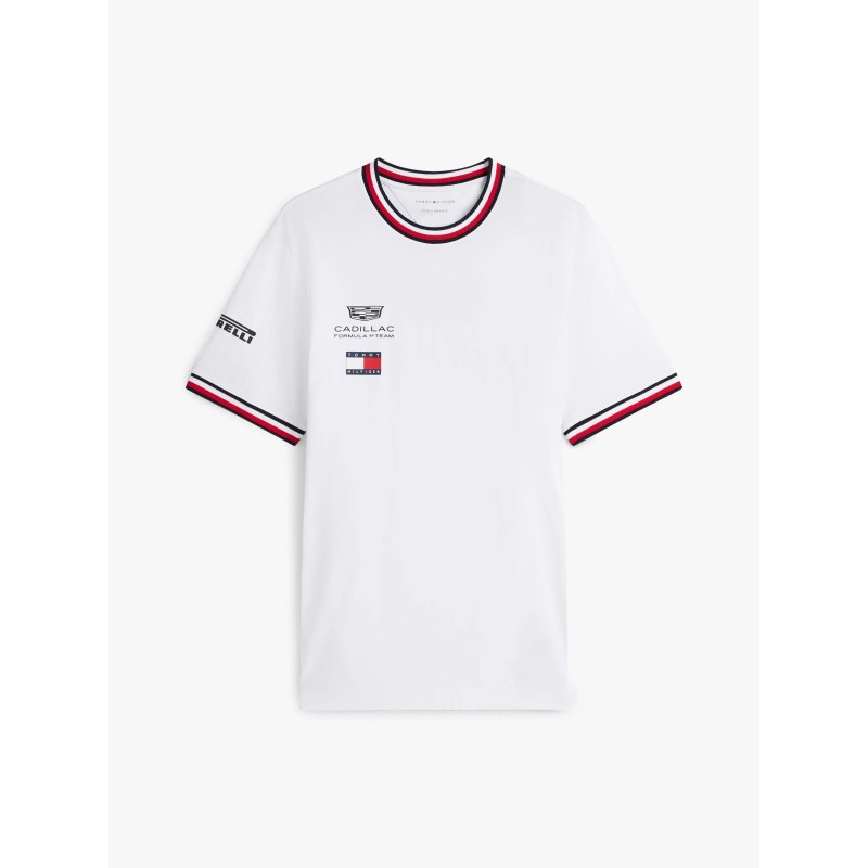 Cadillac F1 Team Cadillac F1 2026 x Tommy Hilfiger pánské týmové tričko - bílé - Cadillac F1 Team pánská trička