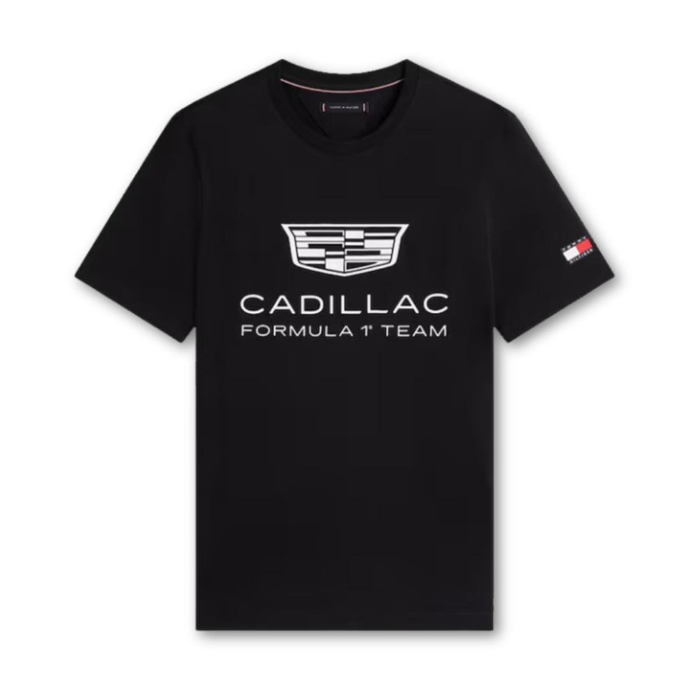 Cadillac F1 Team Cadillac F1 2026 pánské týmové tričko Tommy Hilfiger černé