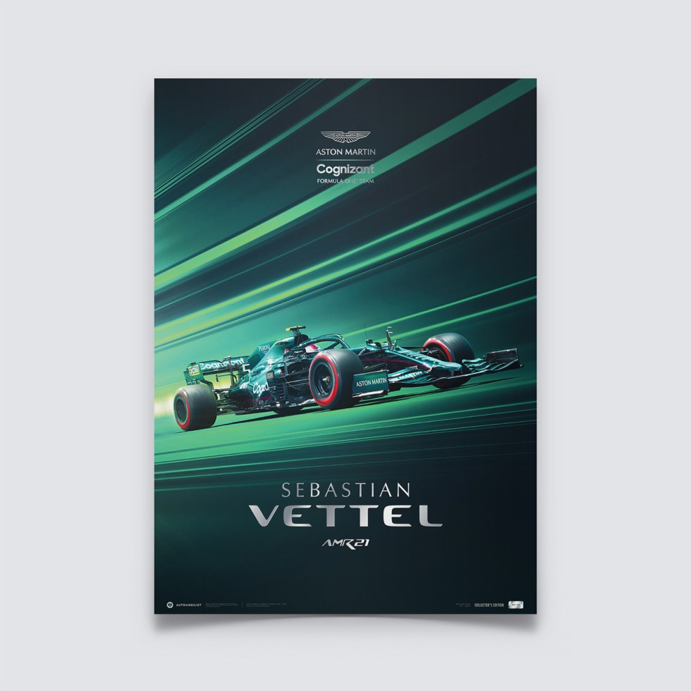 Aston Martin Cognizant Formula One™ Team - Sebastian Vettel - 2021 | Collector’s Edition - Plakáty Collector´s Edition