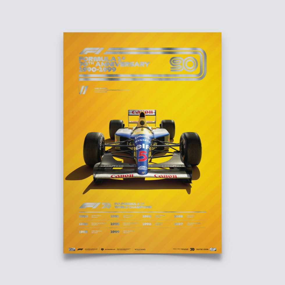 FORMULA 1® DECADES - 90s Williams | Collectors Edition - Plakáty Collector´s Edition
