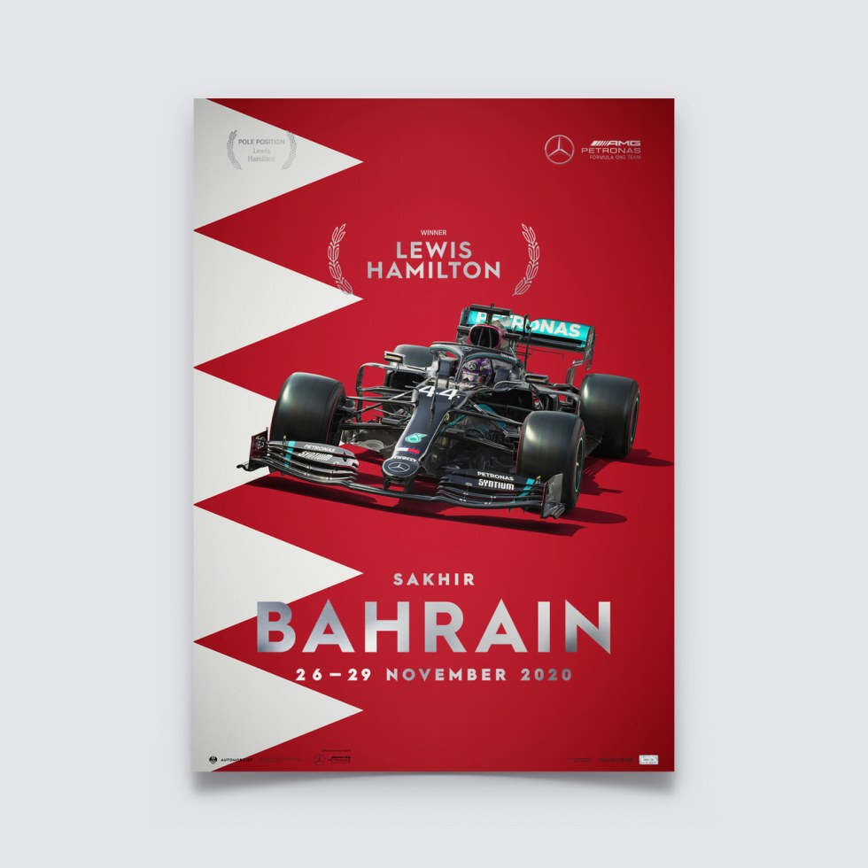 Mercedes-AMG Petronas F1 Team - Bahrain 2020 - Lewis Hamilton | Collectors Edition - Plakáty Collector´s Edition