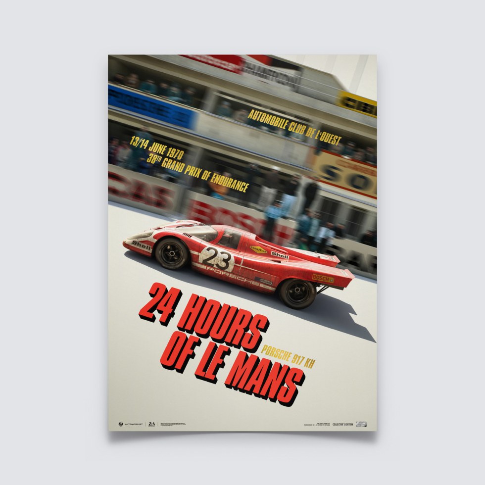 Automobilist Posters | Porsche 917 KH - Past - 24h Le Mans - 1970 | Collector´s Edition - Plakáty Collector´s Edition