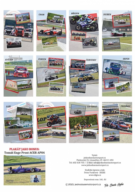 Kalendář Most+ Enge - Formula 1 Merchandise doplňky