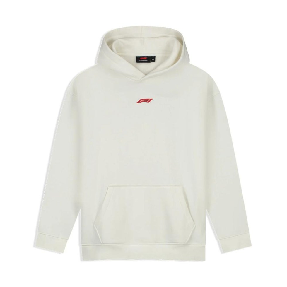 Formula 1 F1 2026 pánská mikina Racing Line s&nbsp;kapucí - bílá - Formula 1 Merchandise pánské mikiny