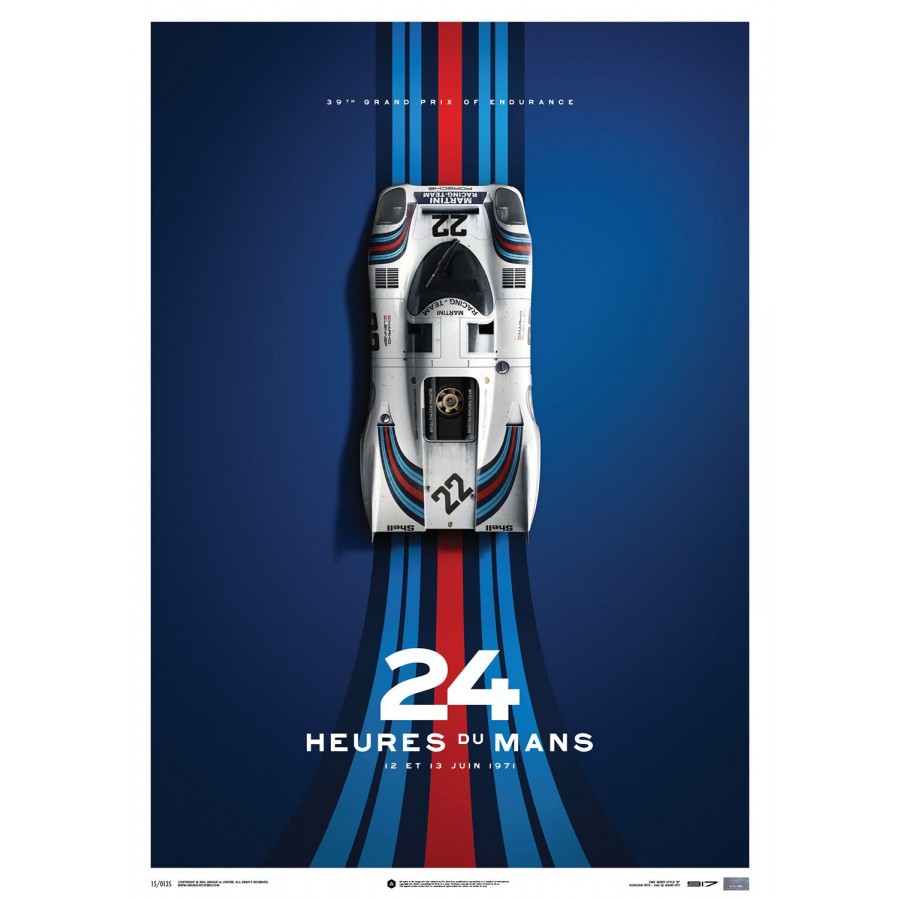 PORSCHE 917 - MARTINI - LIMITED EDITION POSTER - Motorsport 24H Le Mans Ostatní