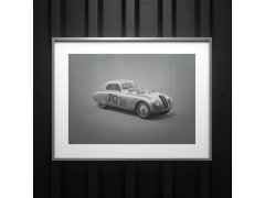 Automobilist Posters | BMW 328 - Colours of Speed - Mille Miglia - 1940 - Silver | Unlimited Edition 2