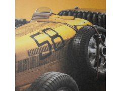 Automobilist Posters | Bugatti T35 - Colours of Speed - Targa Florio - 1928 - Yellow | Unlimited Edition 4