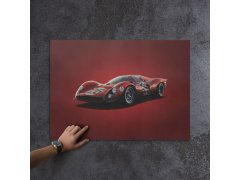Automobilist Posters | Ferrari 412P - Colours of Speed - Daytona - 1967 - Red | Unlimited Edition 5