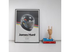 Automobilist Posters | James Hunt - Helmet - 1976 | Unlimited Edition 4