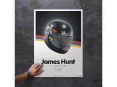 Automobilist Posters | James Hunt - Helmet - 1976 | Unlimited Edition 5